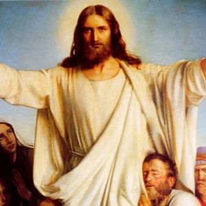 Ímã de geladeira Cristo Consolador – botton de metal 5×5 cm