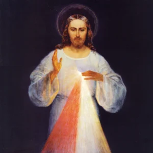 Ímã de geladeira Jesus Misericordioso – botton de metal 5×5 cm